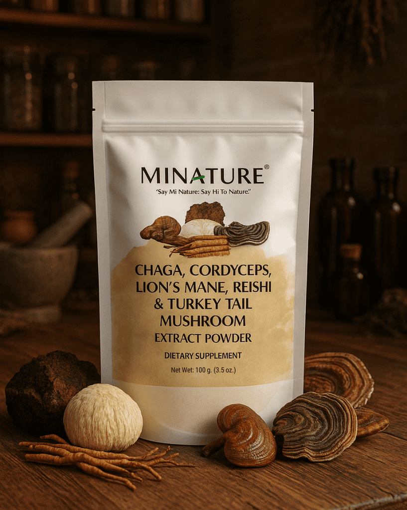 Natural 5 Mushroom Blend Extract Powder 100g