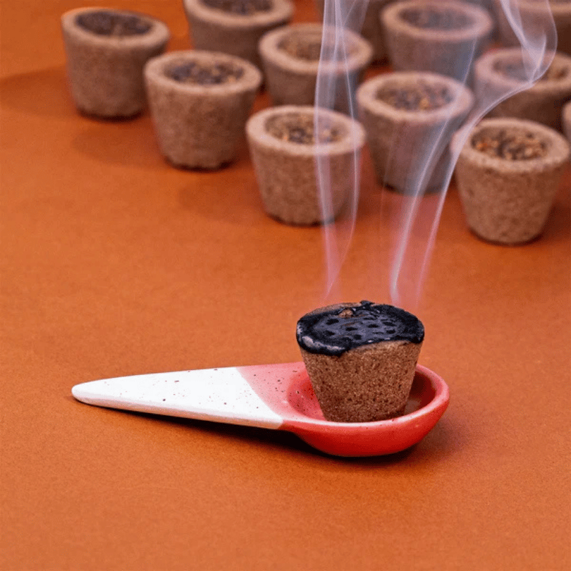 Natural Sandalwood Incense Cups - Havan Cups